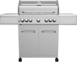 Grillfürst G521E 5-Brenner Edelstahl-Gasgrill - 1. FC Köln Edition - Edelstahlroste