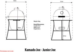 Kamado Joe Junior Keramikgrill -Camping Geschäft 16054 Kamado Joe Junior Diagramm