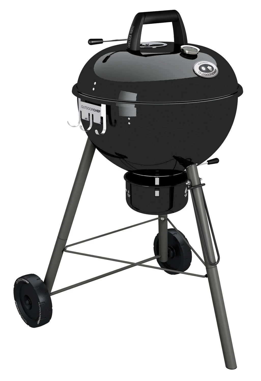 Outdoorchef Holzkohle Kugelgrill Chelsea 480 C Schwarz 4 Outdoorchef Holzkohle Kugelgrill Chelsea 480 C Schwarz – Bild 2