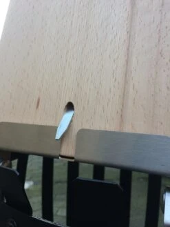 Flammlachsbrett Buche 140mm Klemm-Variante Mit 11mm Nut -Camping Geschäft 20977 Flammlachsbrett Klemmen Hinten