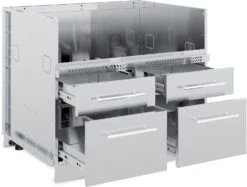 Broil King Outdoor Küche Komplettset Mit Imperial S570 PRO Built In Gasgrill Mit Drehspieß, Gasflaschenschrank Und 3er Schubladenschrank -Camping Geschäft 806600 Broil King Outdoor Kueche Grillschrank 5 Brenner Schubladen