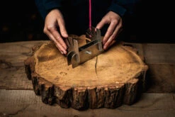 Axtschlag Flammlachsbrett Essential Line Birke - Schraubhalterung - Mit Halterung Für Feuerschalen Und Feuertonnen -Camping Geschäft Axtschlag Essential Flammlachsbrett Halterung Aufbau 5