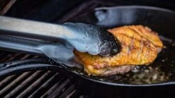 Grillfürst Edelstahl Grillzange 54 Cm - Borussia Dortmund Edition -Camping Geschäft BVB Grillzange Pfanne Fleisch wenden