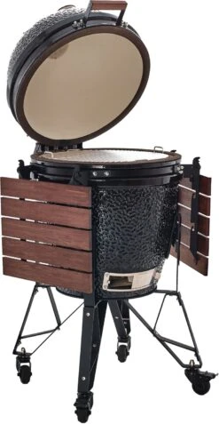 The Bastard Keramikgrill Classic Large - Complete - Schwarz Glänzend - Modell 2023 15 The Bastard Keramikgrill Classic Large - Complete - Schwarz Glänzend - Modell 2023 -Camping Geschäft Bastard Grill Large Complete Deckel Seitentische BC201