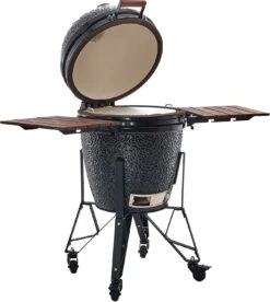 The Bastard Keramikgrill Classic Large - Complete - Schwarz Glänzend - Modell 2023 14 The Bastard Keramikgrill Classic Large - Complete - Schwarz Glänzend - Modell 2023 -Camping Geschäft Bastard Grill Large Complete Deckel offen BC201