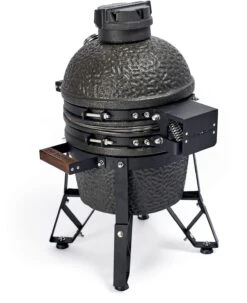 The Bastard Keramikgrill Urban Small - Schwarz Matt - Modell 2023 -Camping Geschäft Bastard Keramikgrill Urban Small rueckseite Scharnier BU206