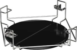 The Bastard Keramikgrill Classic Medium - Complete - Schwarz Glänzend - Modell 2023 -Camping Geschäft Bastard Multilevel Cooking System Hitzeschild 4