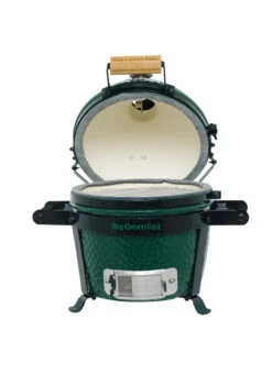 Big Green Egg Mini Keramikgrill Starter - Paket -Camping Geschäft Big Green Egg Mini EGG Carrier Mini deckel geoeffnet