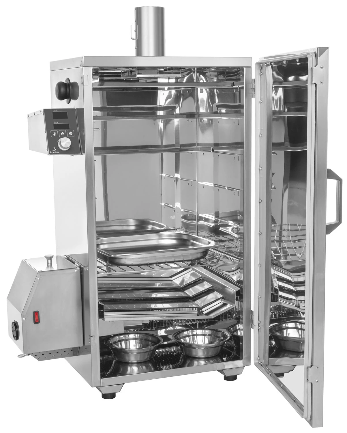 Borniak BBQ Smoker Digital BBDST-70 Edelstahl - Version 1.4 Mit Timer 4 Borniak BBQ Smoker Digital BBDST-70 Edelstahl - Version 1.4 Mit Timer – Bild 2