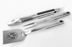 Grillfürst Premium Grillbesteck Set Mit Grillzange, -Wender Und -Gabel - Borussia Dortmund Edition In Geschenkverpackung -Camping Geschäft Borussia Dortmund Premium Grillbesteck Wender Zange Gabel