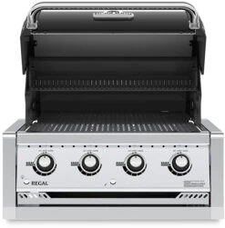 Broil King Regal 420 Black Einbaugrill - Grillfürst Deal Mit Zusätzlichen Edelstahl Grillrosten - Modell 2023 -Camping Geschäft Broil King Einbaugrill 985652 Regal 420 Deckel offen 1