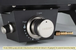 COZZE Pizzaofen Gas 34 Cm (13") Mit Thermometer - Inkl. Pizzastein -Camping Geschäft COZZE PizzaofenGas Anschluss