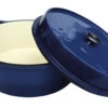 Grillfürst Emaillierter Dutch Oven Ohne Füsse DO12 - Blau -Camping Geschäft Dutch Oven ohne Fuesse DO 12 blau offen
