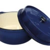 Grillfürst Emaillierter Dutch Oven Ohne Füsse DO7,5 - Blau -Camping Geschäft Dutch Oven ohne Fuesse DO 7 5 blau offen