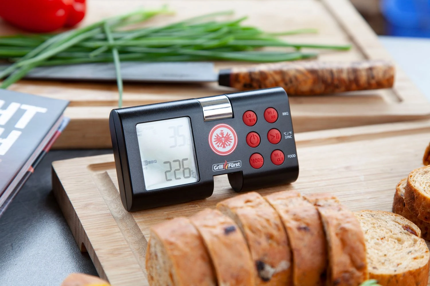 Grillfürst Funk-Thermometer / Grillthermometer / Grillgut Thermometer - Eintracht Frankfurt Edition 7 Grillfürst Funk-Thermometer / Grillthermometer / Grillgut Thermometer - Eintracht Frankfurt Edition – Bild 5