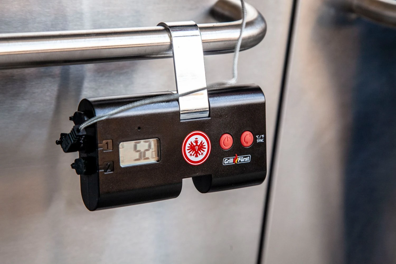 Grillfürst Funk-Thermometer / Grillthermometer / Grillgut Thermometer - Eintracht Frankfurt Edition 9 Grillfürst Funk-Thermometer / Grillthermometer / Grillgut Thermometer - Eintracht Frankfurt Edition – Bild 7