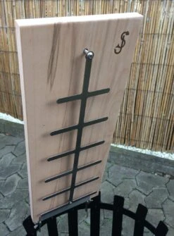 Flammlachsbrett Buche 190mm Schraub-Variante Mit 11mm Nut -Camping Geschäft Flammlachsbrett 190mm Schraub