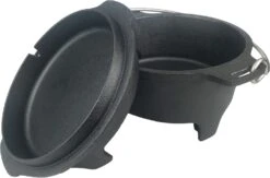Grillfürst Dutch Oven Set BBQ Edition DO2 - X-DEAL Inkl. Tragetasche / Aufbewahrungstasche, Gusseisen Pflege Und Deckelheber -Camping Geschäft Grilfuerst DO2 Dutch Oven BBQ Edition Pfanne 1