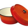 Grillfürst Emaillierter Dutch Oven Ohne Füsse DO7,5 - Orange -Camping Geschäft Grillfuerst Dutch Oven ohne Fuesse DO7 5 orange offen