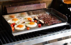 Grillfürst XL Edelstahl Plancha / Grillplatte / Teppanyaki Pfanne - 50 X 28 Cm -Camping Geschäft Grillfuerst Edelstahl Plancha XL Eier Bacon