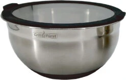 Grillfürst BBQ 3er Edelstahlschüssel Set Mit Glasdeckel