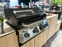 Grillfürst G490E 4-Brenner Einbaugrill - Black Edition - Mit Heckbrenner Und Edelstahl Rosten -Camping Geschäft Grillfuerst G490 Einbau Gasgrill schwarz