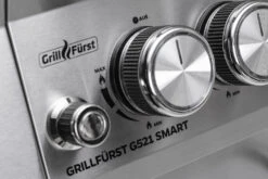 Grillfürst G521G Smart Grill - Mit Automatischer Temperatursteuerung, Hochtemperaturbrenner, Heckbrenner Und Gusseisen Rosten -Camping Geschäft Grillfuerst G521E Smart Grill Bedienblende