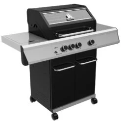 Grillfürst G310G 3-Brenner Gasgrill Mit Hochtemperaturbrenner Und Gusseisen Rosten -Camping Geschäft Grillfuerst Gasgrill G310G seitlich