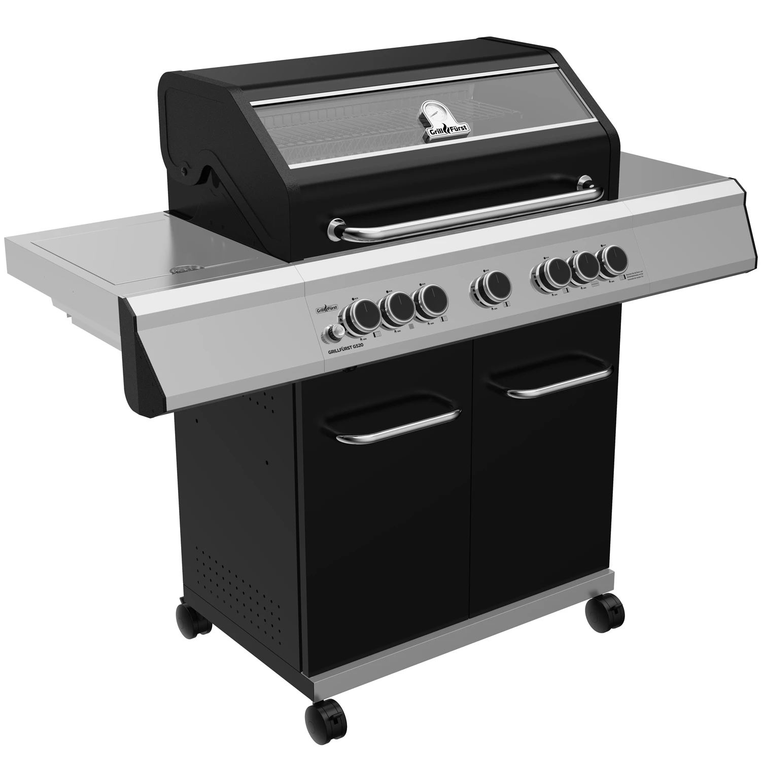 Grillfürst G520E 5-Brenner Gasgrill Mit Hochtemperaturbrenner, Heckbrenner Und Edelstahl Rosten 4 Grillfürst G520E 5-Brenner Gasgrill Mit Hochtemperaturbrenner, Heckbrenner Und Edelstahl Rosten – Bild 2