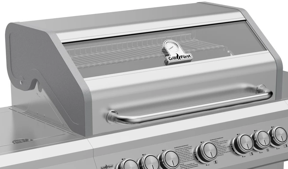 Grillfürst G521G 5-Brenner Edelstahl-Gasgrill Mit Hochtemperaturbrenner, Heckbrenner Und Gusseisen Rosten - X-DEAL Inkl. Zubehörpaket 5 Grillfürst G521G 5-Brenner Edelstahl-Gasgrill Mit Hochtemperaturbrenner, Heckbrenner Und Gusseisen Rosten - X-DEAL Inkl. Zubehörpaket – Bild 3