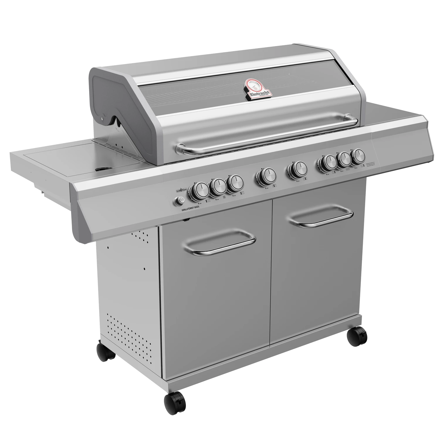 Grillfürst G621G 6-Brenner Edelstahl-Gasgrill - Eintracht Frankfurt Edition - Gusseisenroste 3 Grillfürst G621G 6-Brenner Edelstahl-Gasgrill - Eintracht Frankfurt Edition - Gusseisenroste