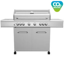 Grillfürst G621E 6-Brenner Edelstahl-Gasgrill Mit Hochtemperaturbrenner, Heckbrenner Und Edelstahl Rosten