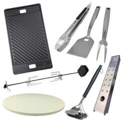 Grillfürst G521E 5-Brenner Edelstahl-Gasgrill Mit Hochtemperaturbrenner, Heckbrenner Und Edelstahl Rosten - X-DEAL Inkl. Zubehörpaket -Camping Geschäft Grillfuerst Gasgrills X Deals Zubehoerpaket E