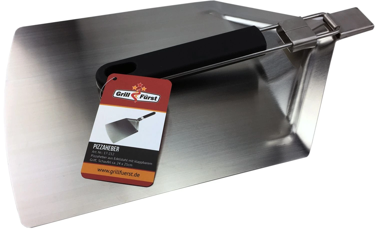 Grillfürst Pizzaheber / Pizzaschieber Edelstahl Klappbar 3 Grillfürst Pizzaheber / Pizzaschieber Edelstahl Klappbar