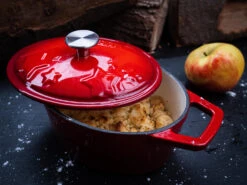 Grillfürst Dutch Oven Sternentöpfchen / Gusseisen Bräter - Emailliert - S - Rot -Camping Geschäft Grillfuerst Sternentoepfchen S rot Gusseisen