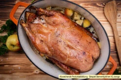 Grillfürst Dutch Oven Sternentöpfchen / Gusseisen Bräter - Emailliert - XL - Blau -Camping Geschäft Grillfuerst Sternentoepfchen XL Gaensebraeter Beispiel 1