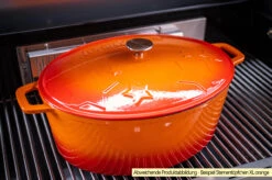 Grillfürst Dutch Oven Sternentöpfchen / Gusseisen Bräter - Emailliert - XL - Blau -Camping Geschäft Grillfuerst Sternentoepfchen XL Gusseisenbraeter Beispiel 1