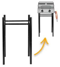 Grillfürst G201E 2-Brenner Gasgrill Portabel V2 - Campinggrill / Balkongrill 50mbar - Inkl. Untergestell -Camping Geschäft Grillfuerst Untergestell Campinggrill G201E 1 1
