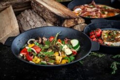 Grillfürst Gusseisen Wok Mit 2 Griffen Ø 30 Cm -Camping Geschäft Grillfuerst Wok Gusseisen Griffe