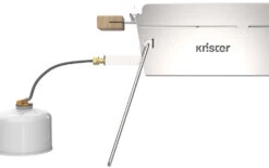 Knister Edelstahl-Gasgrill - Ausziehbarer Kompaktgrill -Camping Geschäft Knister Edelstahl Gasgrill Kompaktgrill Logo