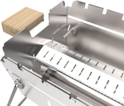 Knister Edelstahl-Gasgrill - Ausziehbarer Kompaktgrill -Camping Geschäft Knister Edelstahl Gasgrill Kompaktgrill Montage Abstrahlblech 8 1630930084