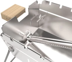 Knister Edelstahl-Gasgrill - Ausziehbarer Kompaktgrill -Camping Geschäft Knister Edelstahl Gasgrill Kompaktgrill Montage Brenner