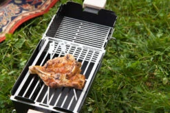 Knister Grill Original - Ausziehbarer Holzkohle Kompaktgrill -Camping Geschäft Knister Grill Grillroste hoehenverstellbar
