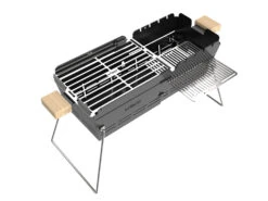 Knister Grill Original - Ausziehbarer Holzkohle Kompaktgrill -Camping Geschäft Knister Grill verstellbarer Grillrost