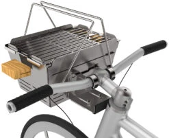 Knister Grill Premium - Ausziehbarer Holzkohle Kompaktgrill -Camping Geschäft Knister Premium Fahrrad