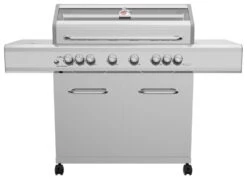 Grillfürst G621G 6-Brenner Edelstahl-Gasgrill - 1. FC Köln Edition - Gusseisenroste