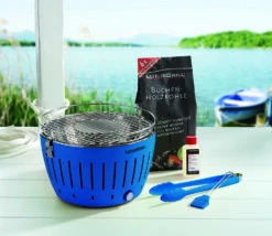 LotusGrill Classic - Holzkohle Tischgrill - Tiefblau Inkl. Tasche -Camping Geschäft LotusGrill Classic Balkongrill Tischgrill Tiefblau 340