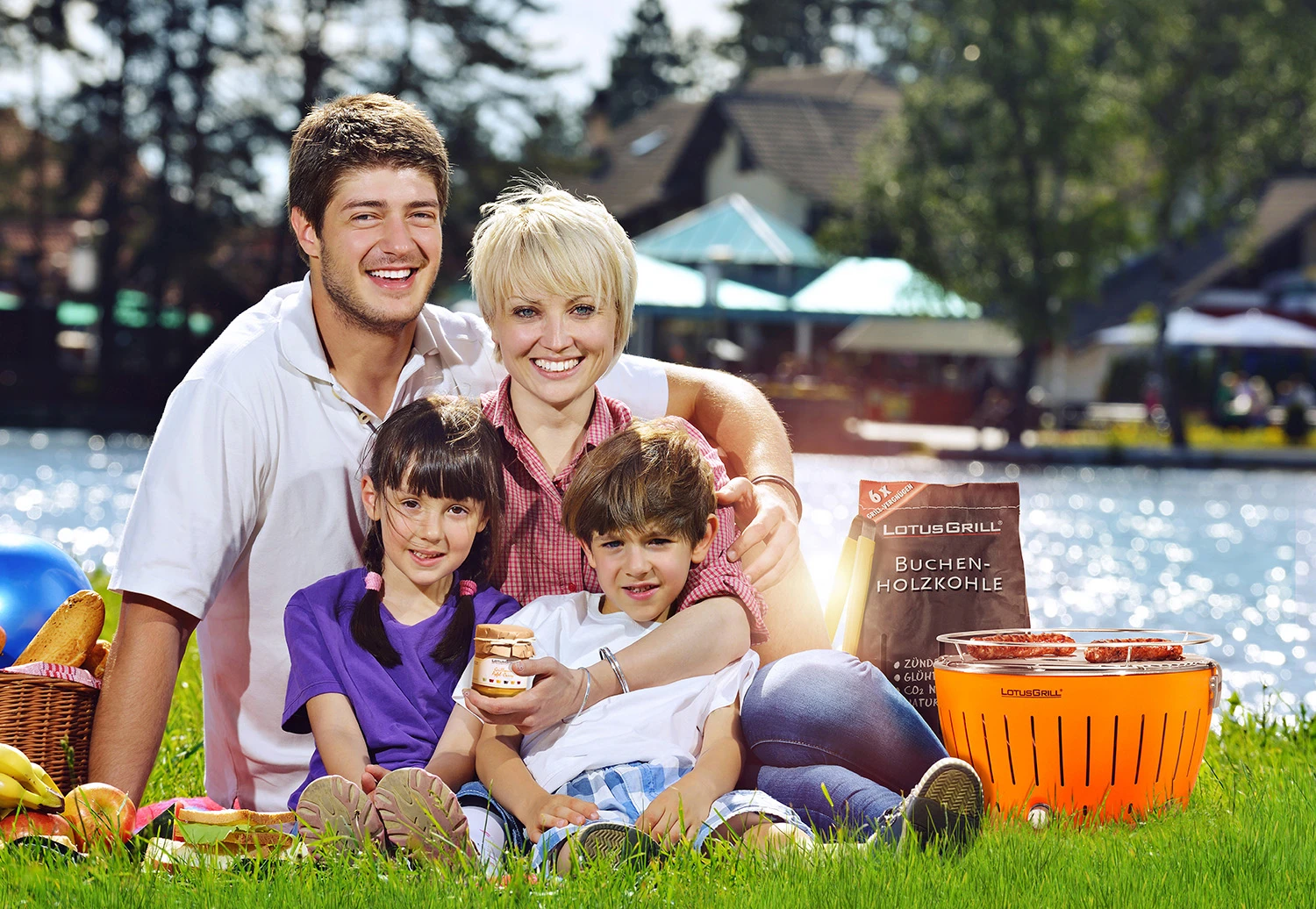 LotusGrill Classic - Holzkohle Tischgrill - Mandarineorange Inkl. Tasche 4 LotusGrill Classic - Holzkohle Tischgrill - Mandarineorange Inkl. Tasche – Bild 2