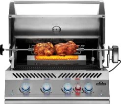 Napoleon 700-Series 32" BIG32 Edelstahl Einbaugrill Inkl. Drehspieß - Modell 2023 -Camping Geschäft Napoleon Einbaugrill BIG32 Rotisserie Backburner