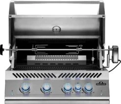 Napoleon 700-Series 32" BIG32 Edelstahl Einbaugrill Inkl. Drehspieß - Modell 2023 -Camping Geschäft Napoleon Einbaugrill BIG32 Rotisserie Motor Drehspiess